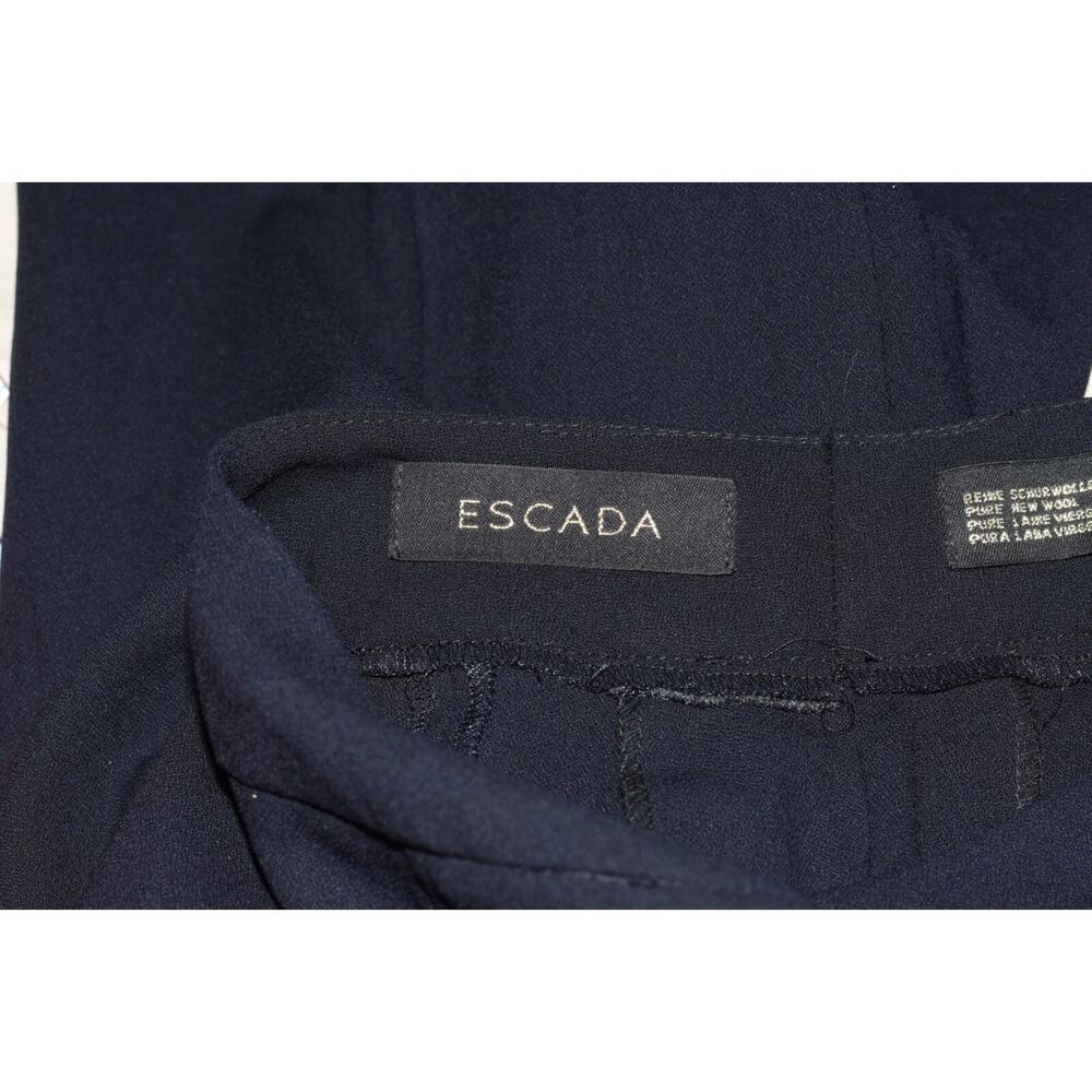 ESCADA Black Label Evening Stretch Black Wool Dress Pants - Picture 6 of 8